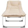 vidaXL Sonnenliege Klappbar Beige Stoff