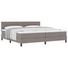vidaXL Boxspringbett mit Kissen mit Kopfteil Taupe 200 x 200 cm Stoff