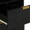 vidaXL Badschrank Schwarz 38x33x160 cm Massivholz Mango
