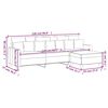 vidaXL 3-Sitzer-Sofa mit Hocker Hellgelb 210 cm Stoff