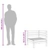 vidaXL Gartensofa 3-Sitzer Wachsbraun Massivholz Kiefer