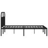 vidaXL Bettgestell mit Kopfteil Metall Schwarz 135x190 cm