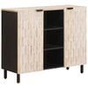 vidaXL Sideboard mit Regal Wei&szlig;e gewaschene Oberfl&auml;che 90 x 33 x 75 cm
