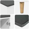 vidaXL Flurbank Wei&szlig; 60 x 38 x 46 cm Holzwerkstoff und Stoff
