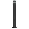 vidaXL Wegeleuchte mit Steckdose Schwarz 110 cm Aluminium