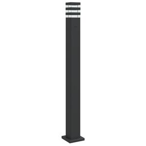 vidaXL Wegeleuchte mit Steckdose Schwarz 110 cm Aluminium