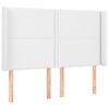 vidaXL Boxspringbett mit Matratze & LED Wei&szlig; 140x190 cm Kunstleder