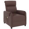 vidaXL Massagesessel mit Aufstehhilfe Braun Kunstleder