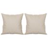vidaXL Zierkissen 2 Stk. Creme 40x40 cm Mikrofasergewebe