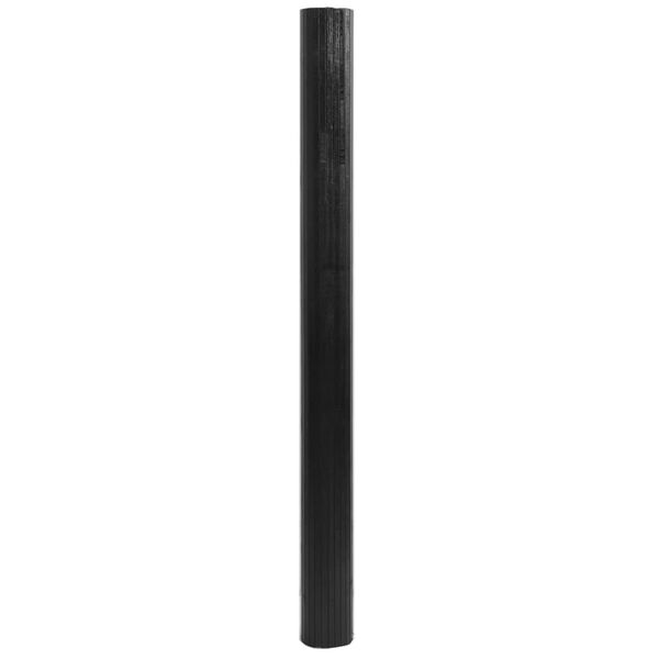 vidaXL Teppich Rechteckig Schwarz 80x200 cm Bambus