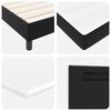 vidaXL Boxspringbett mit Matratze Schwarz 100 x 200 cm Kunstleder