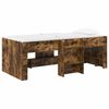 vidaXL Hochbett f&uuml;r Kinder Raucheiche 75 x 190 cm Holzwerkstoff