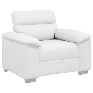 vidaXL Sessel Wei&szlig; 60 cm Kunstleder