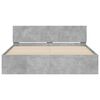 vidaXL Bettgestell mit Kopfteil Betongrau 140x190 cm