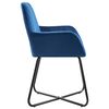 vidaXL Esszimmerst&uuml;hle 2 Stk. Blau Samt
