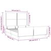 vidaXL Bettgestell ohne Matratze Hellgrau 140x190 cm Stoff