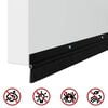 vidaXL Aufsteck T&uuml;rb&uuml;rstendichtungen 2 pcs Schwarz 100 cm