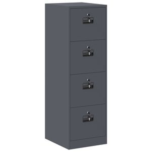 vidaXL Aktenschrank mit Schubladen 2 pcs Anthrazit 44 x 50 x 139 cm