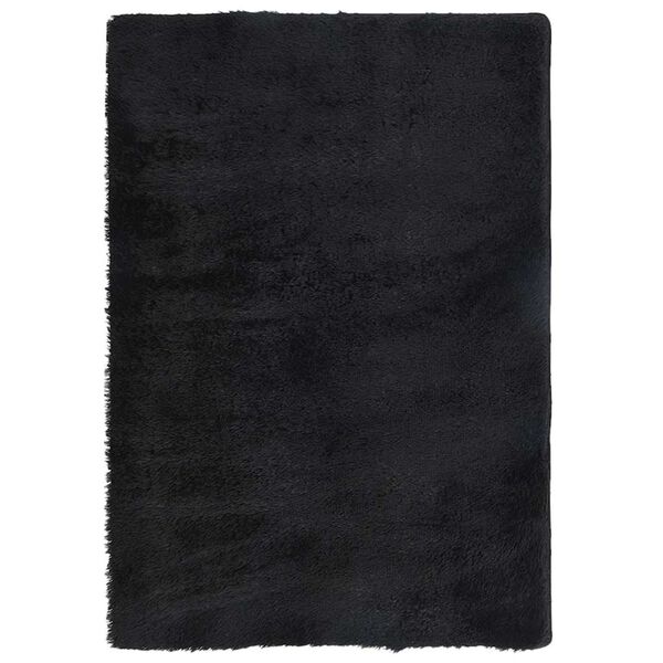 vidaXL Teppich Shaggy Hochflor NAVARRA Schwarz 200x290 cm Polyester