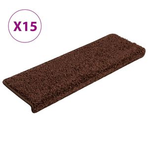 vidaXL Stufenmatten 15 Stk. 65x21x4 cm Braun Rechteckiger Rand