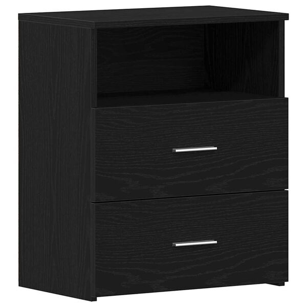 vidaXL Nachttisch 2 pcs Schwarz Eichen-Optik 50 x 32 x 60 cm