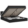 vidaXL Ottoman Bett mit Matratze Schwarz 140 x 200 cm Stoff