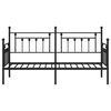 vidaXL Tagesbettrahmen Schwarz 80 x 200 cm Stahl