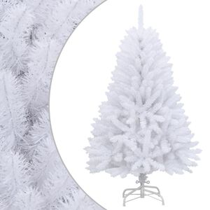 vidaXL K&uuml;nstlicher Weihnachtsbaum Klappbar mit St&auml;nder Wei&szlig; 120 cm