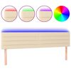vidaXL LED Kopfteil Creme 180x5x78/88 cm Stoff
