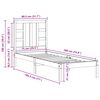 vidaXL Massivholzbett 75x190 cm