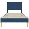 vidaXL Bettrahmen mit Kopfteil Blau 80 x 200 cm Stoff