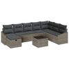 vidaXL Garten-Sofa-Set 9 pcs Grau 55 x 62 x 69 cm Poly Rattan