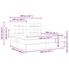 vidaXL Aufbewahrungsbett mit Matratze Hellgrau 200 x 200 cm Samt