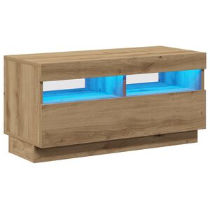 vidaXL TV-Schrank mit LED-Leuchten Artisan-Eiche 80x35x40 cm
