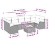 vidaXL Garten-Sofa-Set mit Kissen mit Speicher 8 pcs Braun und Creme