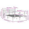 vidaXL Massivholzbett ohne Matratze 140x190 cm Kiefernholz