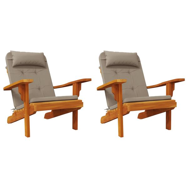vidaXL Adirondack-Auflagen 2 Stk. Taupe Oxford-Gewebe