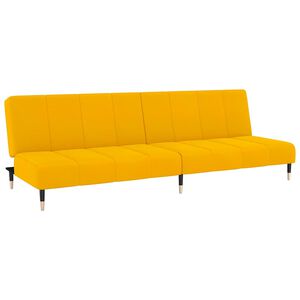 vidaXL Schlafsofa 2-Sitzer Gelb Samt