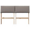 vidaXL Gepolstertes Kopfteil Taupe 120 cm Massives Kiefernholz