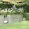 vidaXL Hochbeet Verzinkter Stahl 152x40x68 cm Silbern