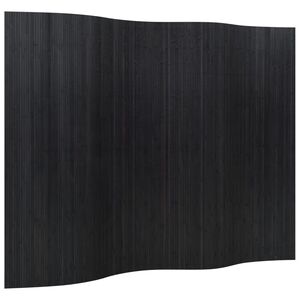 vidaXL Paravent Schwarz Breite 250 cm H&ouml;he 165 cm Bambus