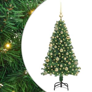 vidaXL K&uuml;nstlicher Weihnachtsbaum mit 150 LEDs mit St&auml;nder Gr&uuml;n 120 cm