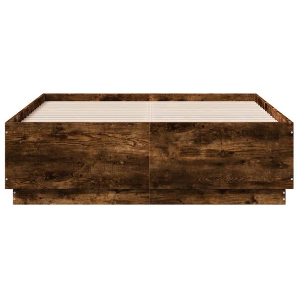 vidaXL Bettgestell R&auml;uchereiche 120x190 cm Holzwerkstoff
