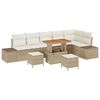 vidaXL Gartensofa-set 9 Stk. Beige Poly-Rattan