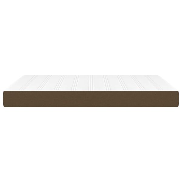 vidaXL Taschenfederkernmatratze Mittel Dunkelbraun 140x190x20 cm Stoff