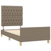 vidaXL Bettgestell ohne Matratze Taupe 90x200 cm Stoff
