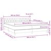 vidaXL Boxspringbett mit Matratze Rosa 200x210 cm Samt