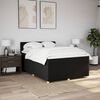 vidaXL Boxspringbett mit Matratze Schwarz 140x200 cm Stoff
