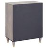 vidaXL Sideboard Grau und Gold 60 x 33 x 75 cm Massivholz Mango
