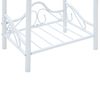 vidaXL Nachttisch Stahl und Hartglas 45x30,5x60 cm Wei&szlig;